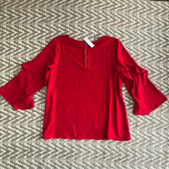 Chico’s size 3 ruffle sleeve tunic top - Picture 8 of 11